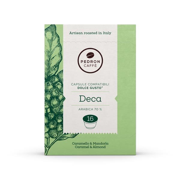 Pedron DECAFFEINATED 70% Arabica  - 16  броя капсули х 8 g  - Dolce Gusto